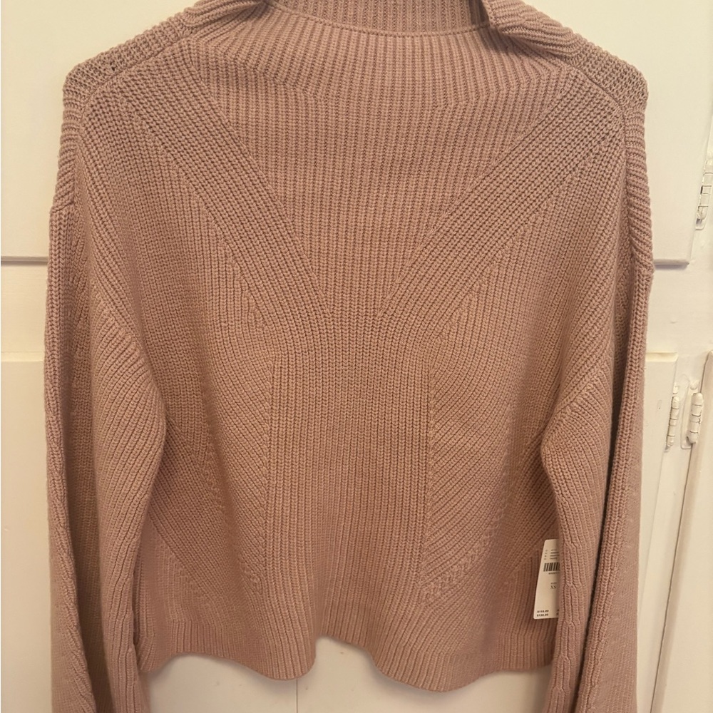Antro Maeve Women's Cowl Neck Sweater in Soft Pink